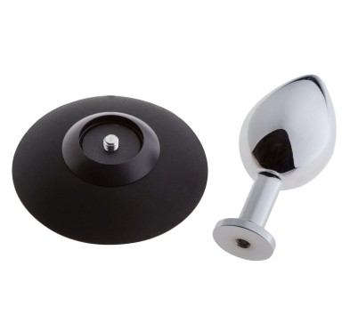 MALESATION Alu-Plug with suction cup medium, chrome